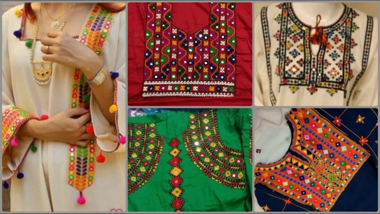 Mirror Work With Traditional Sindhi Balochi & Gujarati Hand Embroidery ...