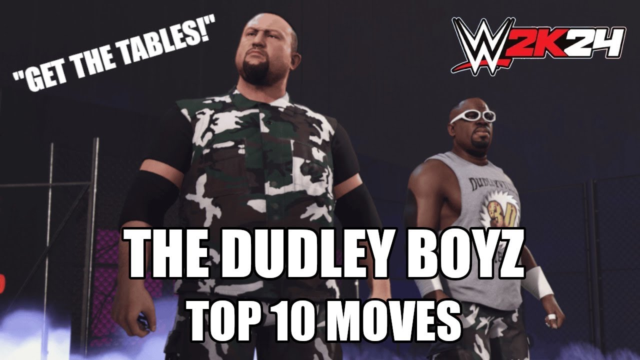 THE DUDLEY BOYZ TOP 10 MOVES - WWE 2K24 - YouTube