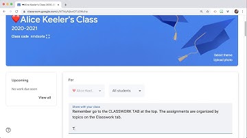 Set agenda and remind students to go to the Classwork tab in Google Classroom