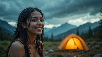 Couple Camping in the Rain 🌧️ Beautiful Scenery Travel Vlog #vlog #vlogs #vlogger #solocamping 