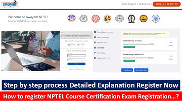 How to register #NPTEL Course Certification Exam | Step by Step Process - Telugu