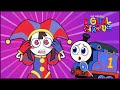 Pomni and Jax - Digital Circus VS Monster Diesel train Parody #soloanimation