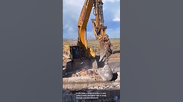 Smashing concrete with a demolition ball- Good tools and machinery can increase work efficiency