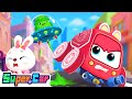 The fuzzy monster  car cartoon  kids cartoons  nursery rhymes  super car cars world