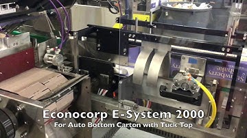 Econocorp E-System 2000 Automatic Cartoner for Auto-Bottom Carton with Tuck Lid
