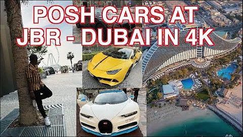 🇦🇪DUBAI JBR POSH CARS  [ 4K ] - JUMEIRAH BEACH RESIDENCE,WALKING TOUR