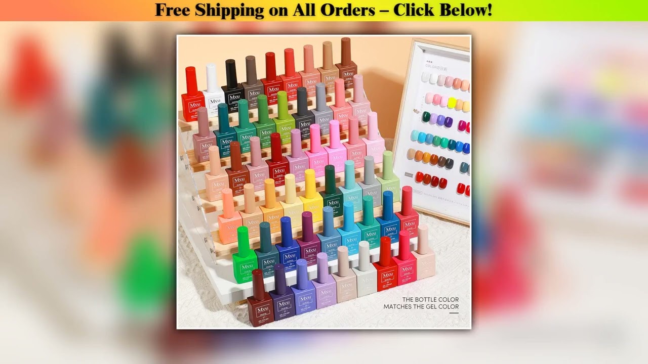 Mxsi 60 Colors Gel Nail Polish Set 15ml Glitter Soak Off UV Semi Permanent Varnish Art Salon Very