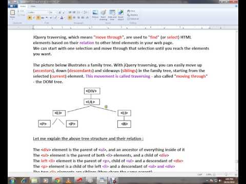 WHAT IS TRAVERSING IN JQUERY