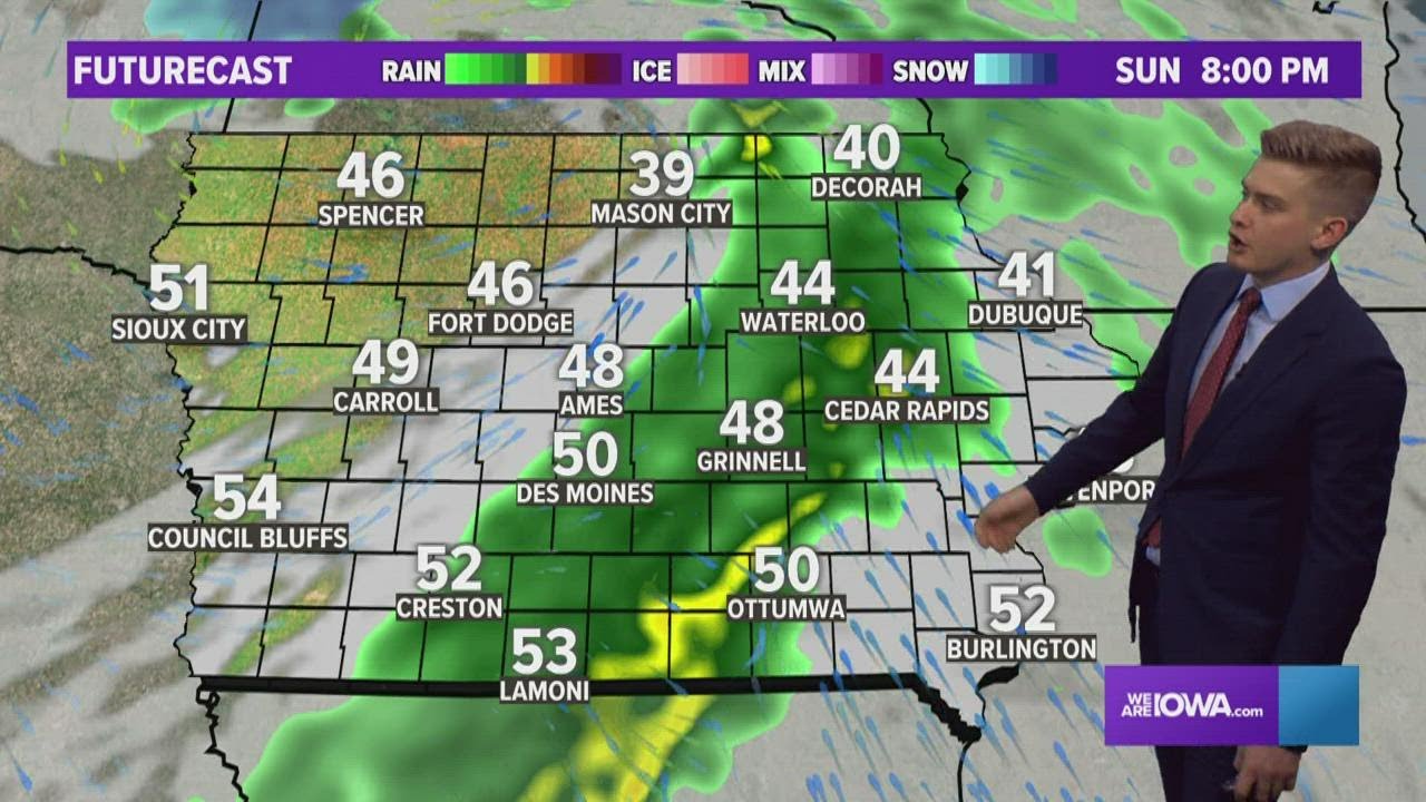 Iowa Weather Update: Great Saturday, Soggier Sunday and work week