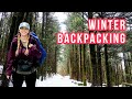 WINTER Backpacking in SNOW » Snake Den Ridge, Baxter Creek (Great Smoky Mountains)