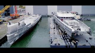 Project Electra joining hull and superstructure