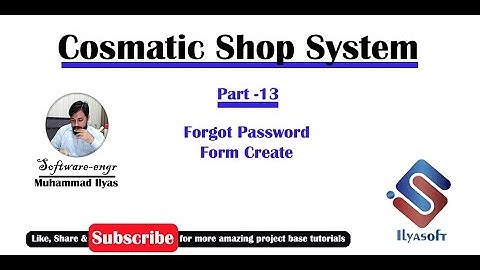 Cosmetic Shop System Part 13 Forgot Password Form Create in C# C Sharp