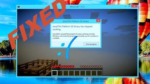 EASIEST WAY TO FIX MINECRAFT JAVA STOPPED WORKING ERROR
