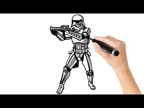 طريقة رسم جندي العاصفة (ستورم تروبر )stormtrooper drawing