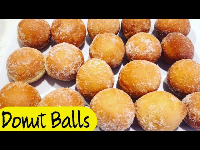 How To Make Soft and Fluffy Donut Balls | Easy Sugar Donuts Recipe |ASMR class=