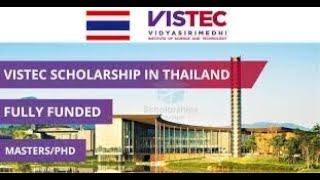 Bourse de VISTEC 2021 Scholarship منحة ممتازة جدا_Thailand 2021