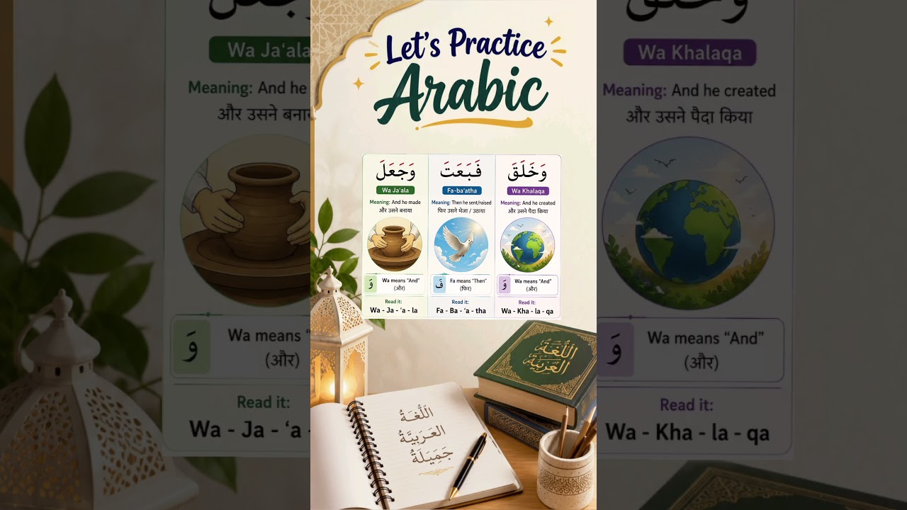 Learn Arabic Words with Fathah (Zabar) | Easy Qur’anic Vocabulary for Beginners #shorts