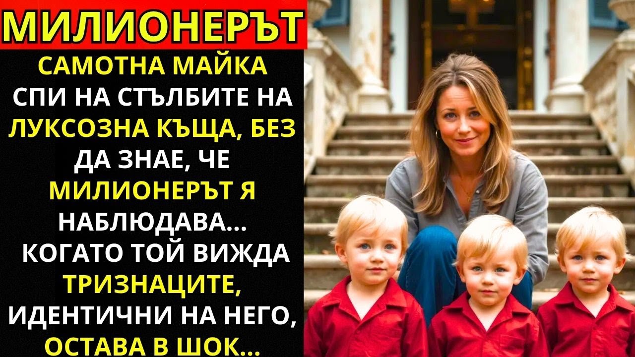 Самотна майка спи пред имение, без да знае, че милионерът я наблюдава…