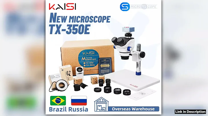 TX350e Trinocular Stereo Microscope Set 1080P 4K HDMI Video Camera 35X100X Zoom Simul Focal Trinocu
