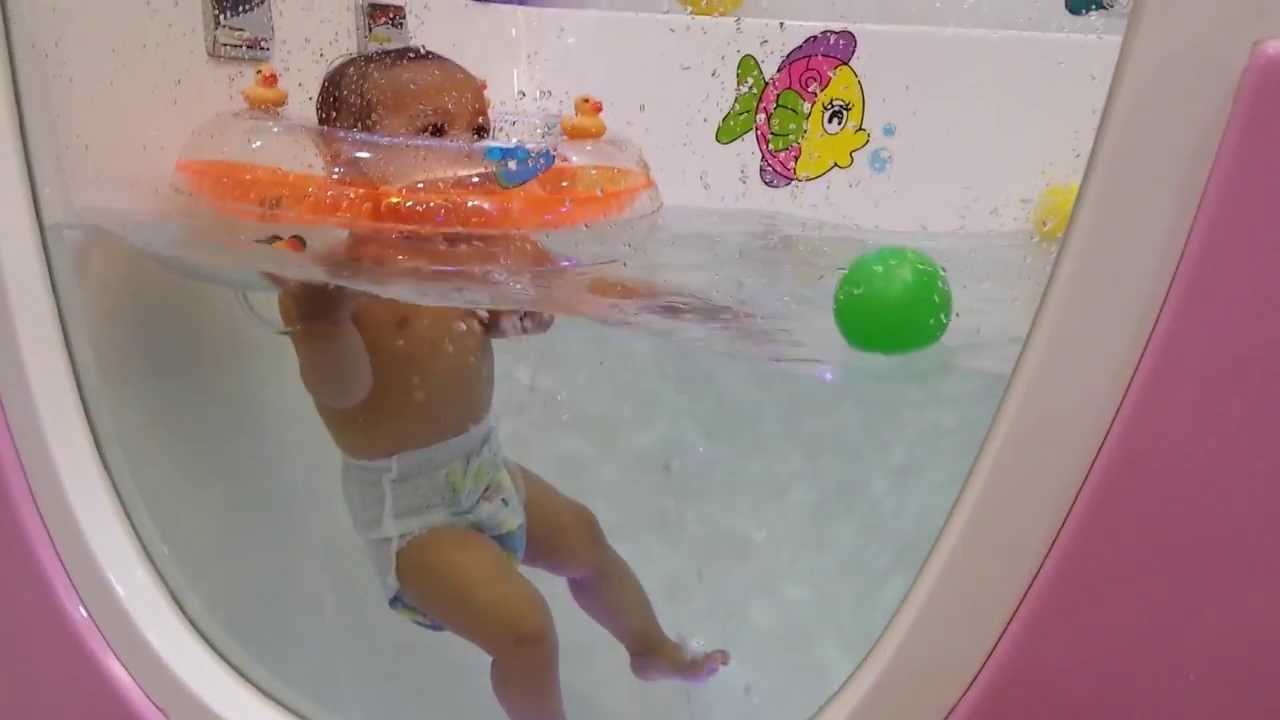 Insyirah Goes Swimming In A Baby Spa Tub