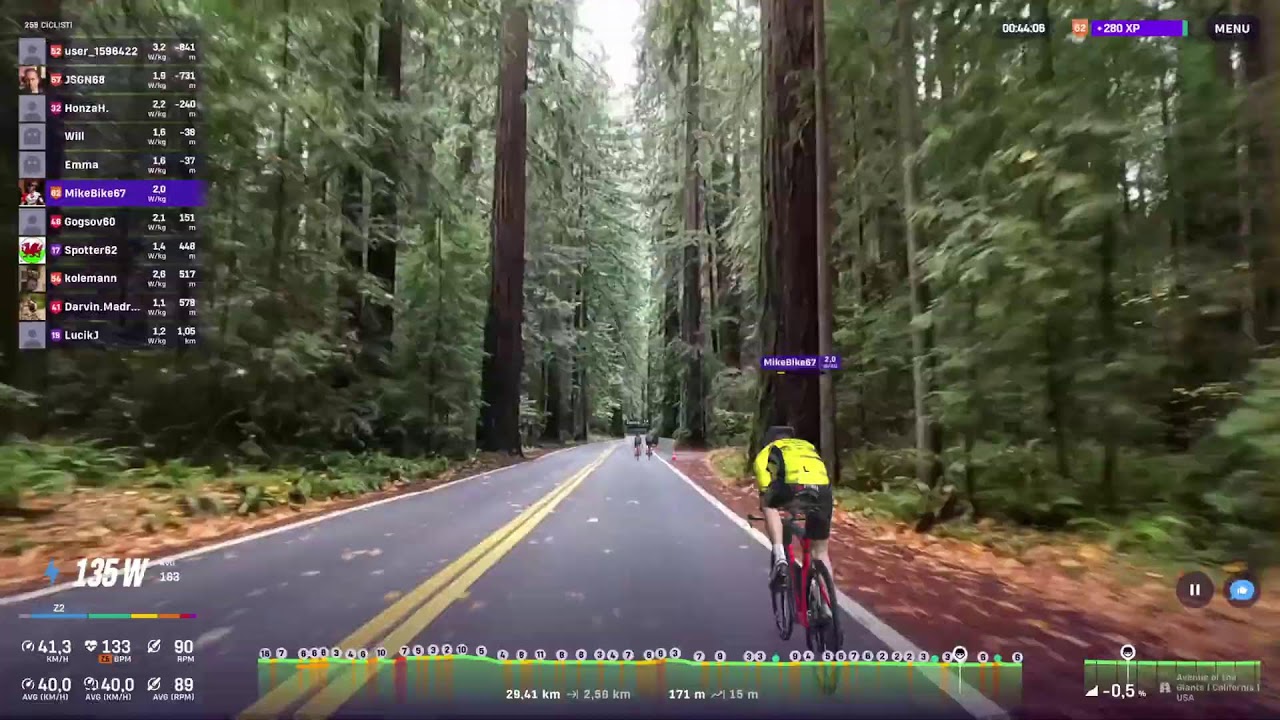 Rouvy-Free Ride-California