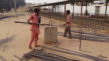 Preparing Overlap Bar for Column | Overlap length jakal Bar Bending at site