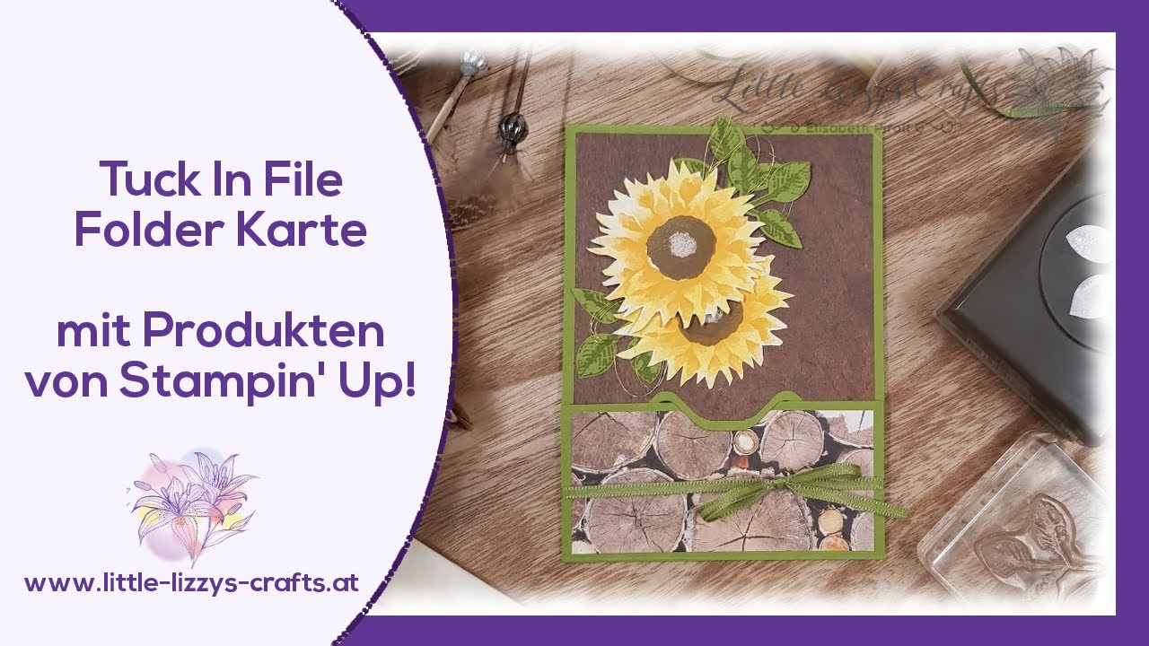 Tuck In File Folder Karte Envelope Punch Board Stampin' Up! - YouTube