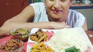 ASMR EATING SHOW🤗 SUKTO। 🔥SPICY MACHER JHURO। POSTO।#VIRAL #EATINGSHOW #EATING