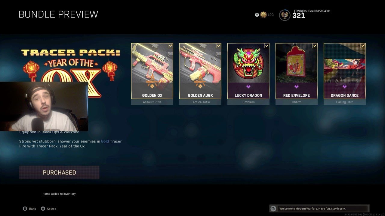 CHINESE NEW YEAR HAS ARRIVED IN WARZONE! (Year of the the OX tracer pack)