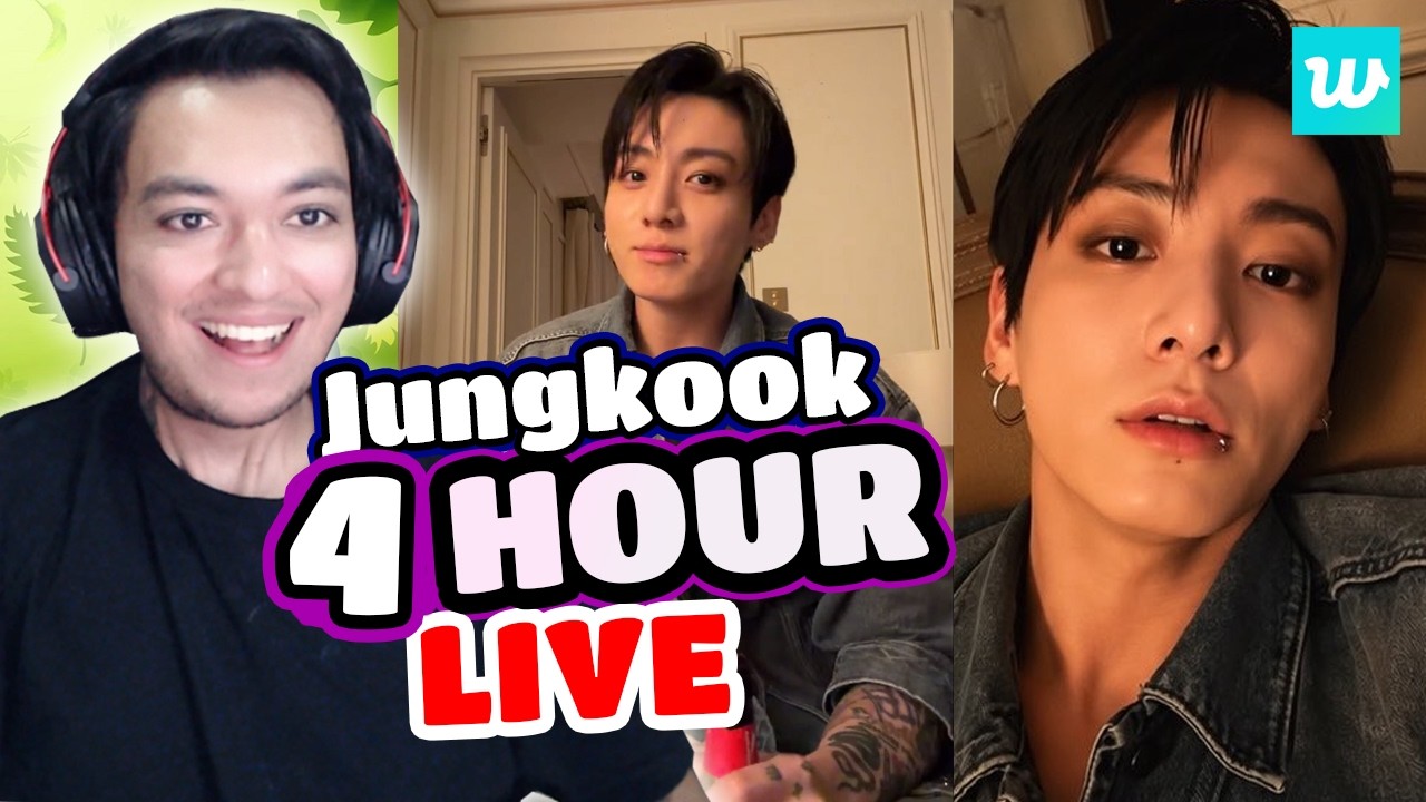 Jungkook WAS LIVE FOR 4 HOURS! BTS Jungkook Weverse Live Reaction