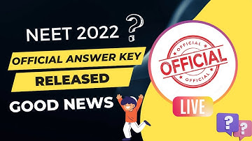 NEET 2022 answer key released | Neet official answer key | NTA official notice | NEET answer key