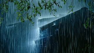 Heavy Rain Sound & Distant Thunder for Deep Sleep | Fall Asleep Instantly with Night Thunderstorm