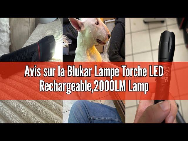 Lampe Torche Blukar Lape Torche LED Rechargeable, Lape De Poche LED Ultra Puissante, Lape Tactique En Lampe Rechargeable Lampe Torche Led Rechargeable