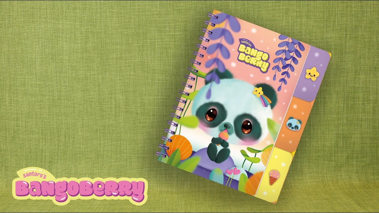 1287BB01 Bangoberry Notebook With Dividers Pally Panda