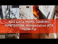 Avis sur la MARS GAMING MPB750SIM, Alimentation ATX 750W Full Modulaire, Garantie 7 Ans, 80Plus Bron