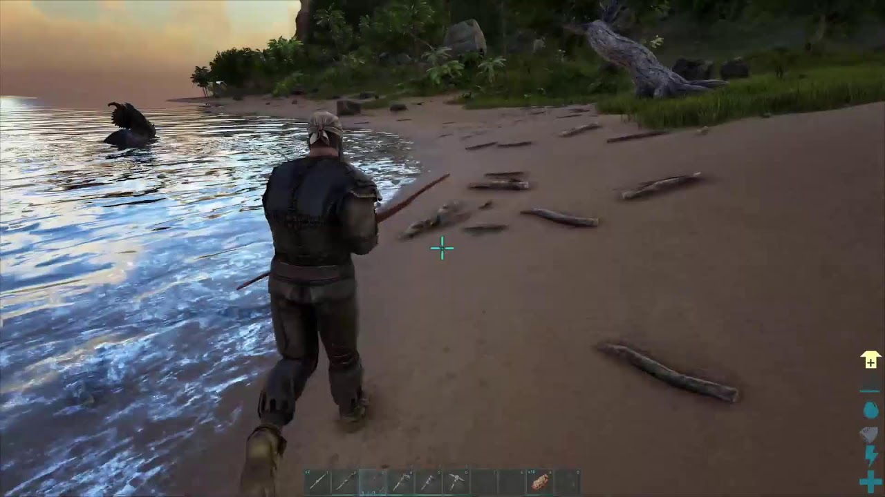 |ARK: Survival Evolved| Выживание в соло без модов. Часть 1.Карта новый остров. Стрим