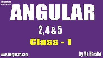 Learn Angular 2,4,5 Online Training | Class - 1 |by Harsha Sir