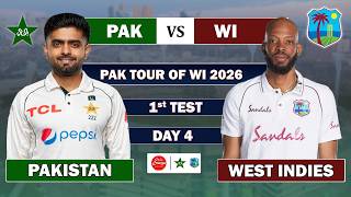 LIVE: Pakistan vs West Indies, Match 1 Day 4 Live Cricket Match • PAK v WI Match Comentary PAK 1 WKT screenshot 3