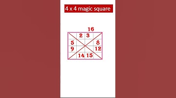 4 by 4 magic square easy trick #How to solve 4 x 4 Magic Square #shorts viral video