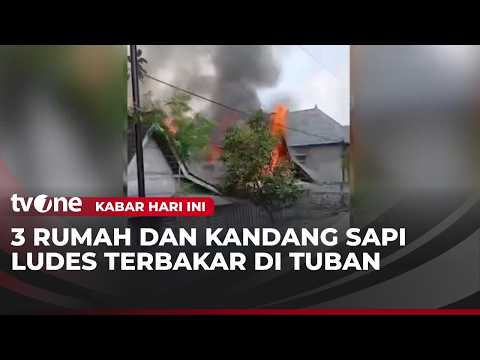 Three Houses in Tuban Burn Down, Fire Suspected to Have Spread from Straw Burning | News Today