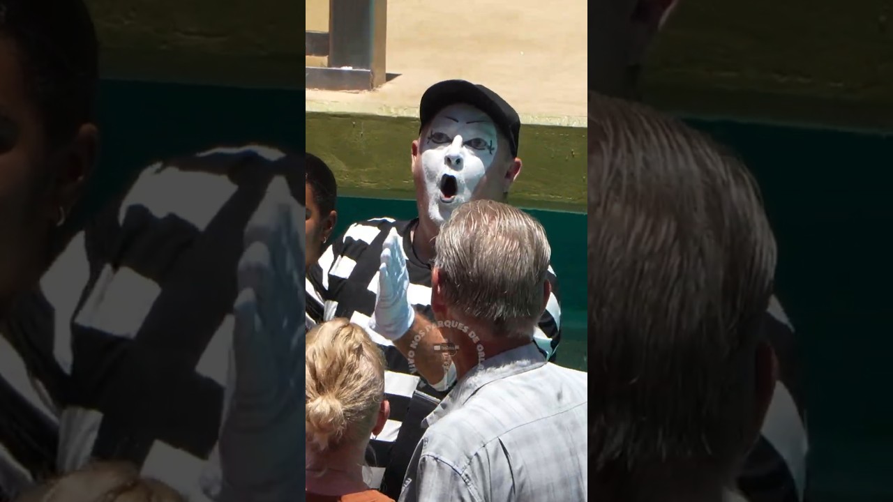 Tom o mímico ficou surpreso com a quantidade de filhos desta mulher 😮😲😂🤣 #tomthemime #seaworldmime