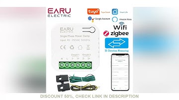 Tuya Smart ZigBee WiFi Energy Meter Solar PV System Power Production Consumption Bidirectional Monit