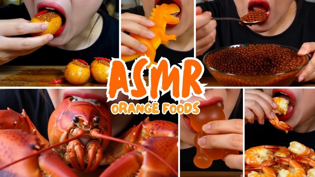 ASMR Eating Orange Foods | Eating Sounds