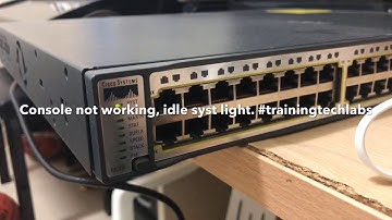 Fixed cisco switch no console, black screen display, idle green syst light. #trainingtechlabs