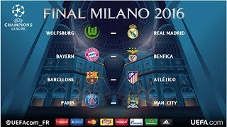 Ligue des champions : calendrier, tirage des 1/4 de finale... Les infos