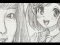 鉛筆で描いて見た!180 上田 麗奈うえだ れいな ばくおん!! 佐倉 羽音版