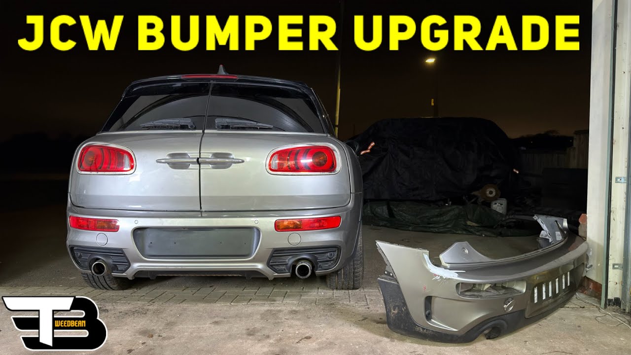 Установка заднего бампера JCW на Mini F54 Clubman (модели 2015 года и старше).