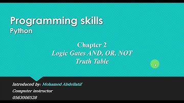 Logical Operators- المعاملات المنطقية