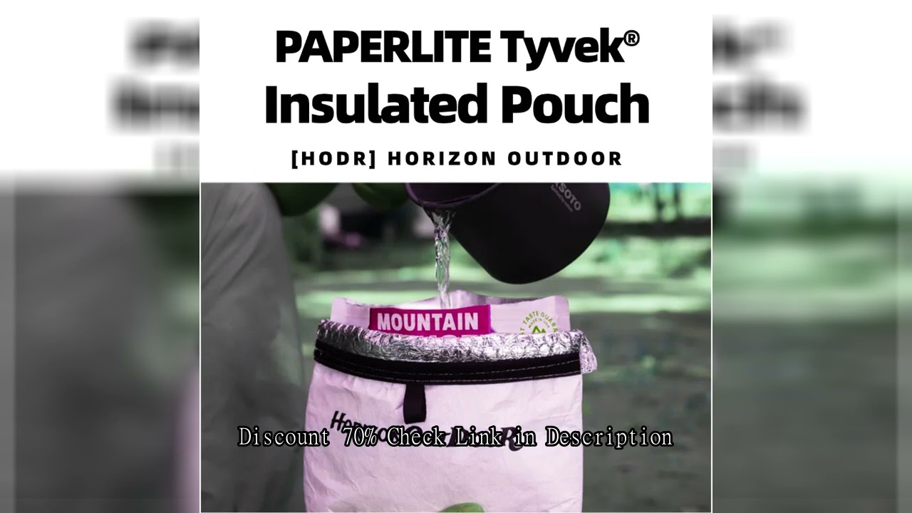 Outdoor Tyvek® Insulated Food Pouch Ultralight Freeze-Dried Meal Cozy Warmer Bag | Waterproof Tear-R