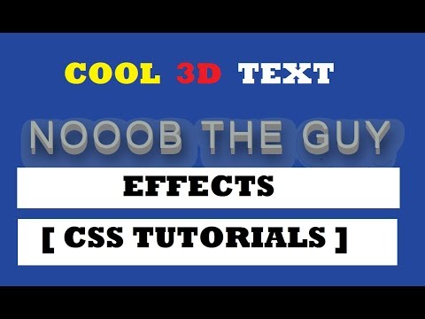 Awesome 3D Text Effect Using Only HTML & CSS - Pure HTML CSS Tutorials - CodeWithTanmay